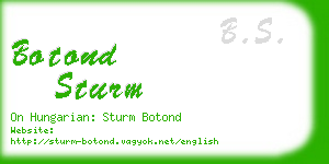 botond sturm business card